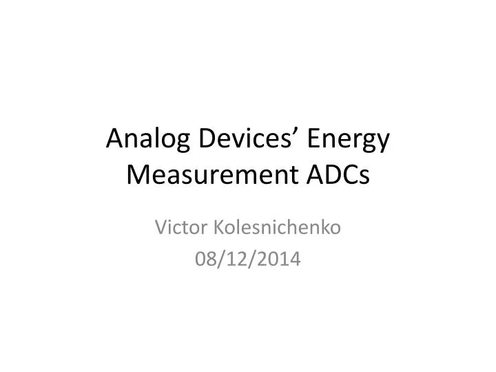 analog devices energy measurement adcs