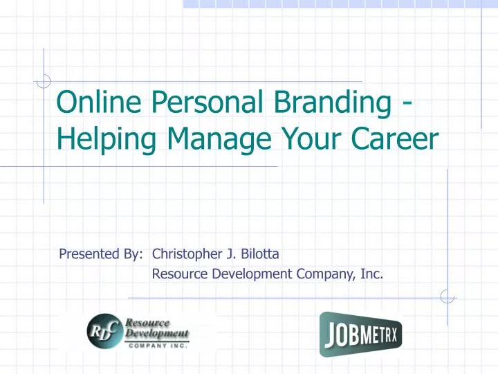 online personal branding helping manage your career