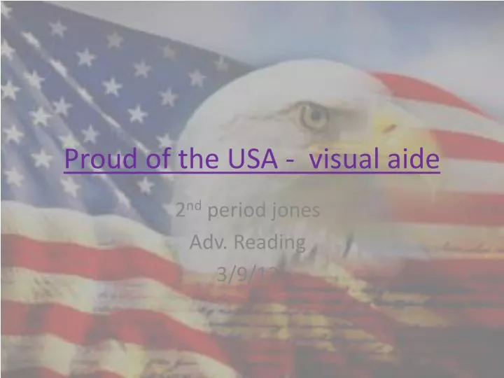 proud of the usa visual aide