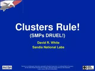 Clusters Rule! (SMPs DRUEL!)