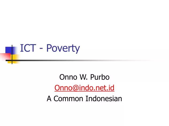 ict poverty