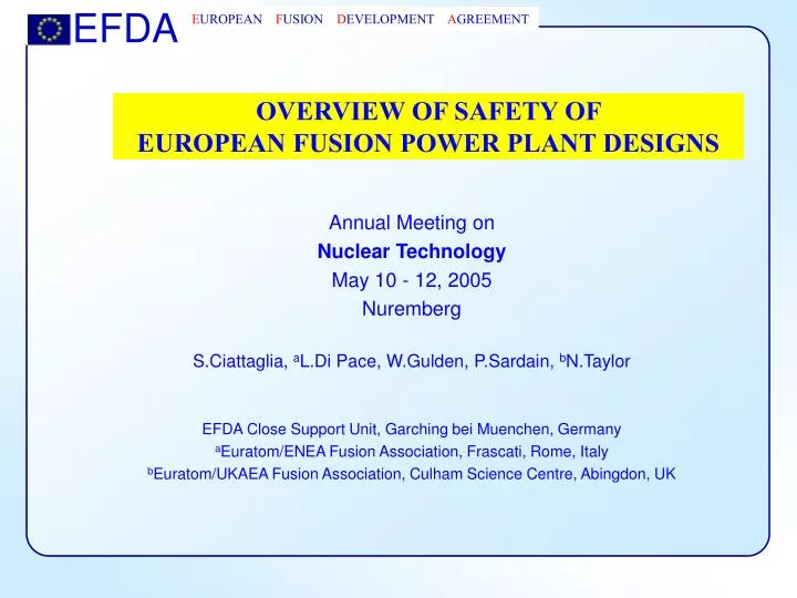 overview of safety of european fusion power plant designs