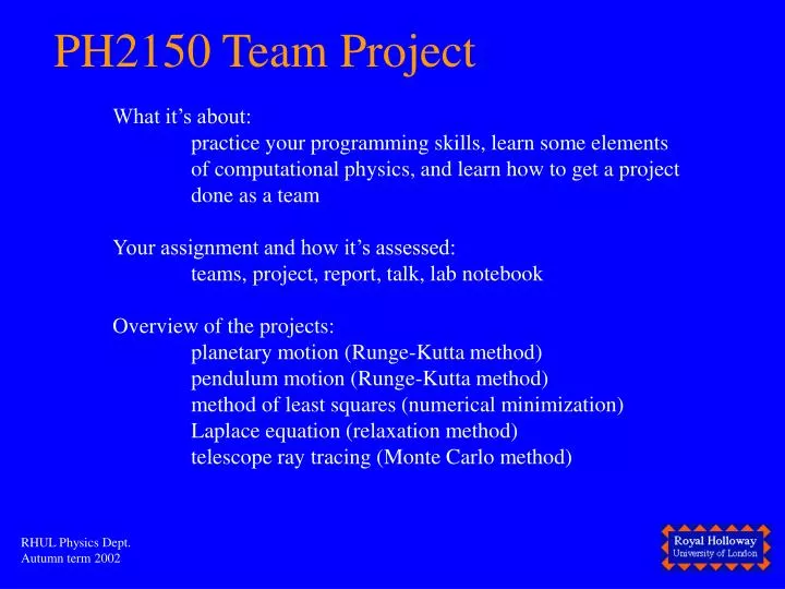 ph2150 team project