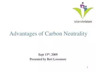 Advantages of Carbon Neutrality
