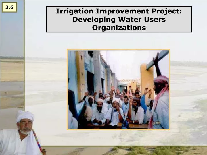 irrigation improvement project developing water users organizations