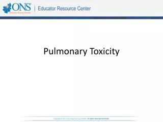 pulmonary toxicity