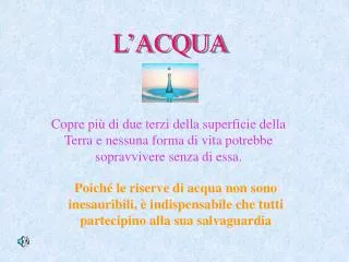 l acqua