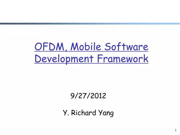 ofdm mobile software development framework