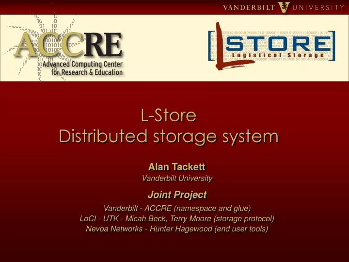 l store distributed storage system