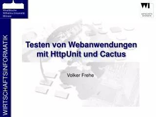 testen von webanwendungen mit httpunit und cactus