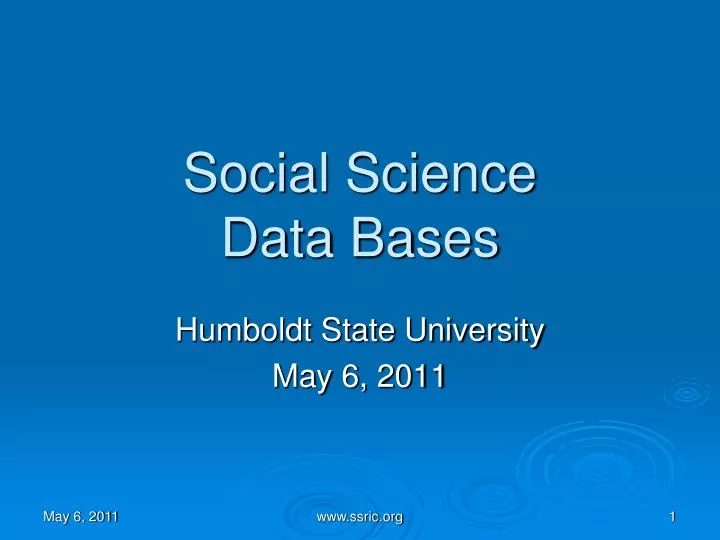 social science data bases