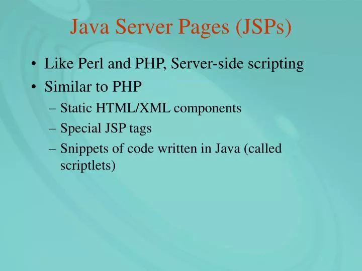 java server pages jsps