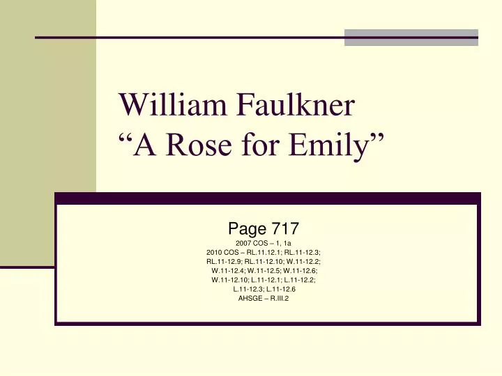 william faulkner a rose for emily