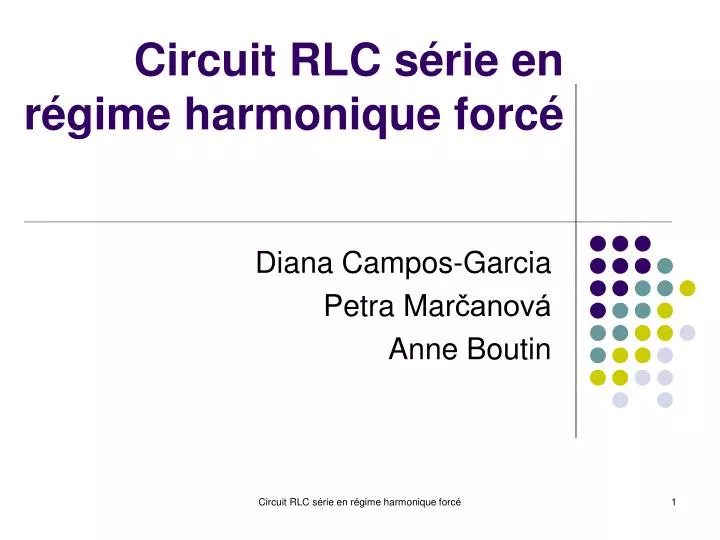 circuit rlc s rie en r gime harmonique forc