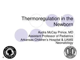Thermoregulation in the Newborn