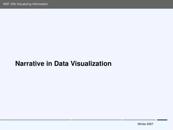 narrative in data visualization