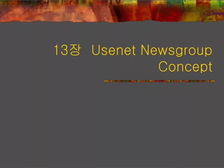 13 usenet newsgroup concept
