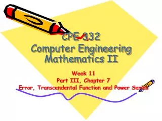 cpe 332 computer engineering mathematics ii