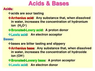 acids bases