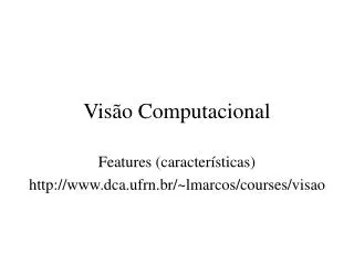 vis o computacional