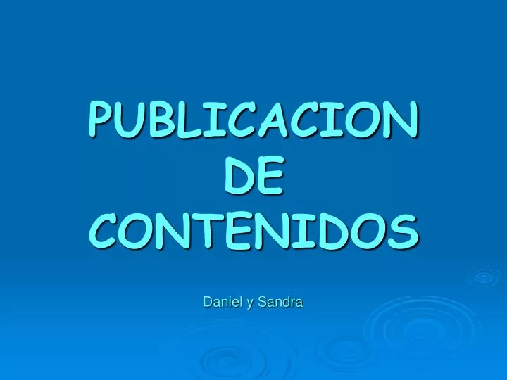 publicacion de contenidos