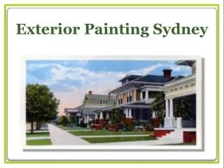 Exterior Painting Services Sydney