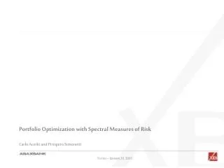 Portfolio Optimization with Spectral Measures of Risk Carlo Acerbi and Prospero Simonetti