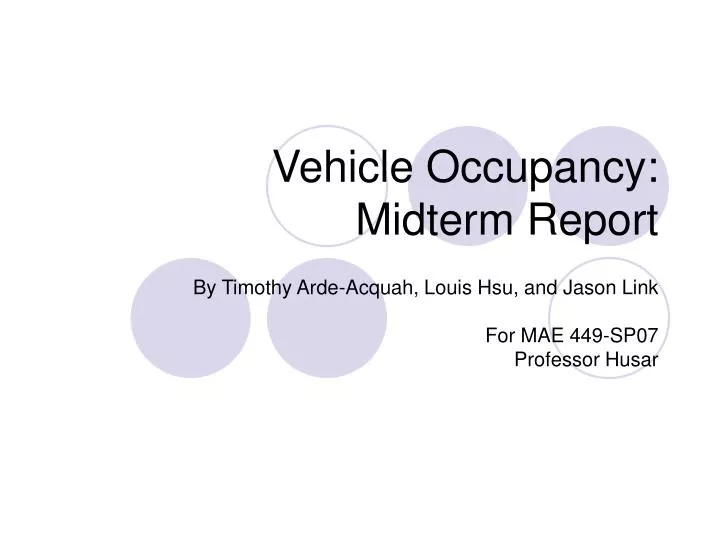 vehicle occupancy midterm report