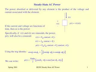 Steady-State AC Power