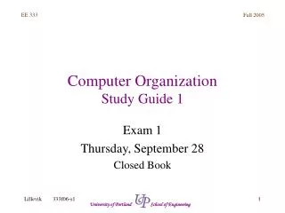 Computer Organization Study Guide 1