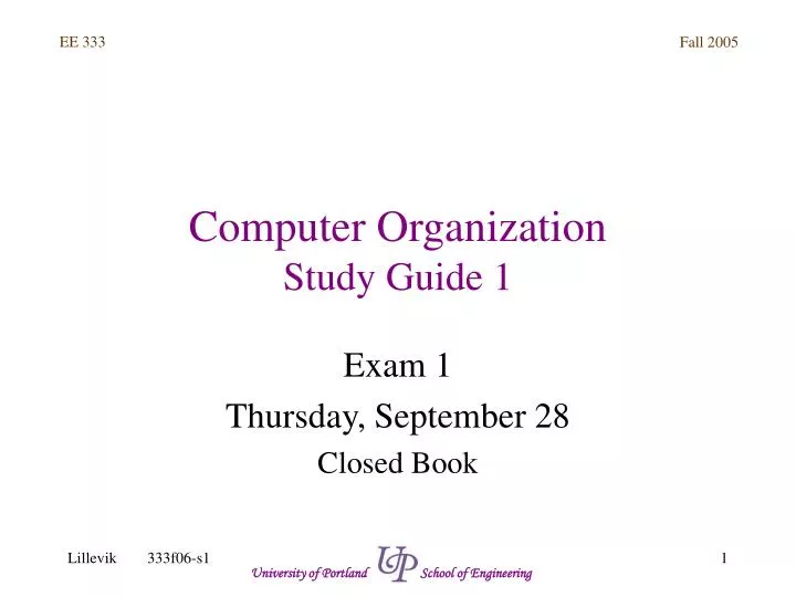 computer organization study guide 1