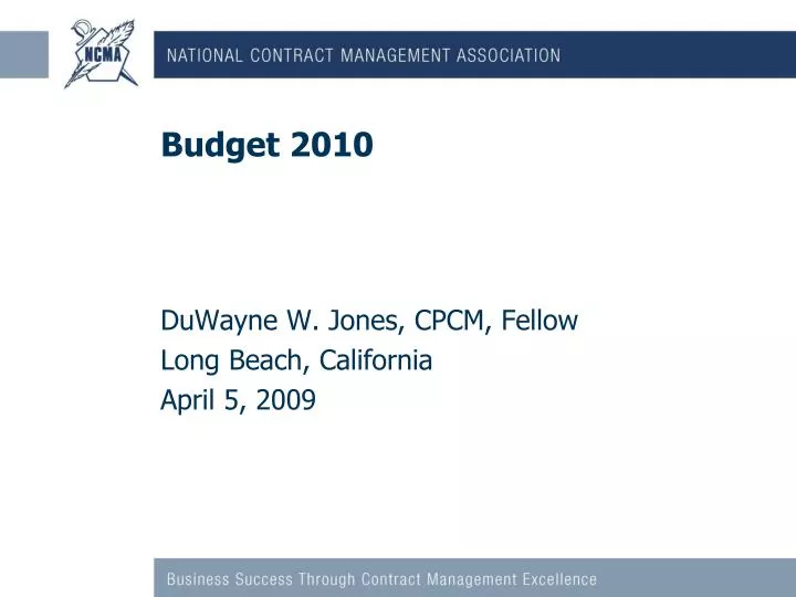 budget 2010