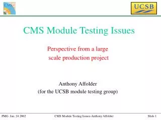 CMS Module Testing Issues