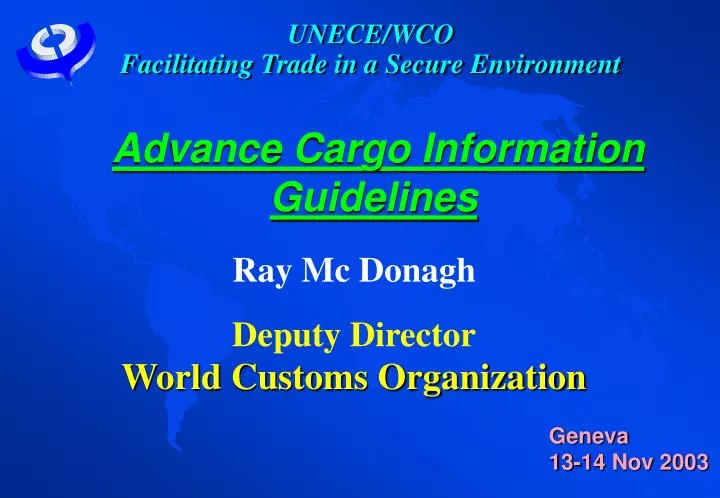 advance cargo information guidelines