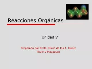 reacciones org nicas