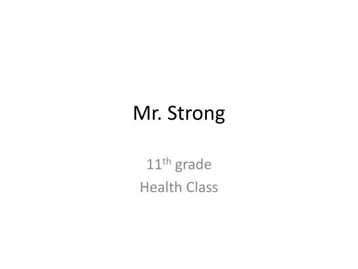 mr strong