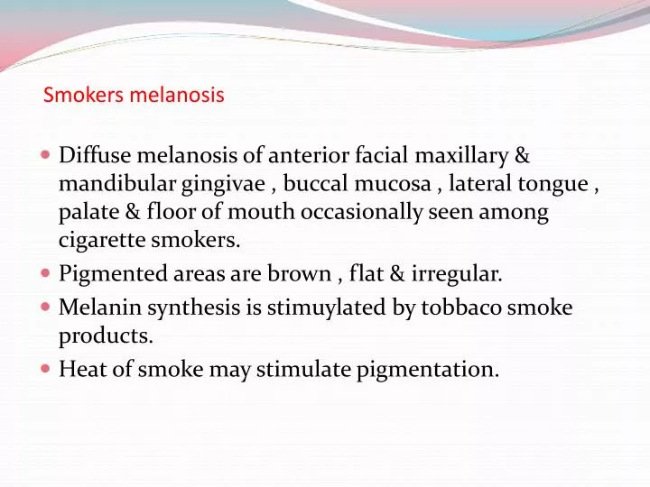smokers melanosis