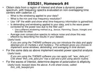 ESS261, Homework #4