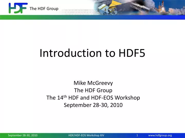 introduction to hdf5