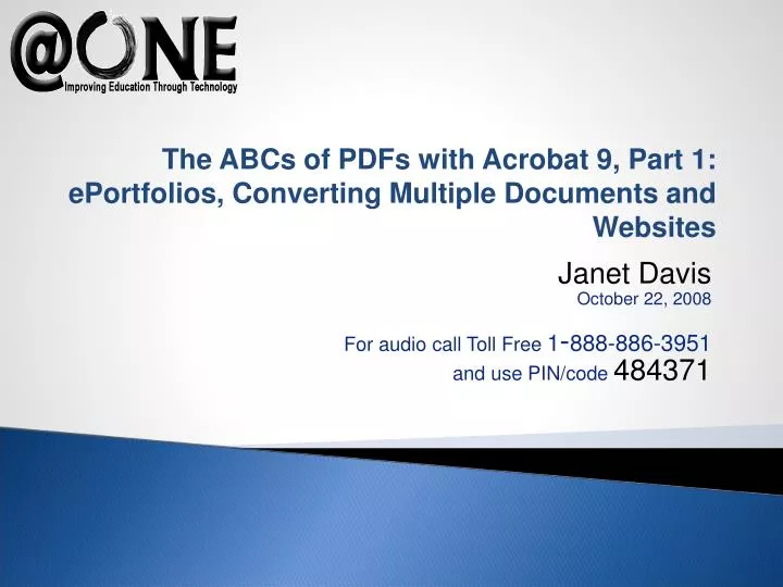 the abcs of pdfs with acrobat 9 part 1 eportfolios converting multiple documents and websites