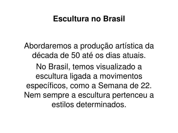 escultura no brasil