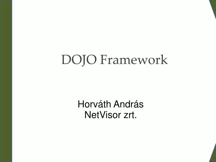 dojo framework