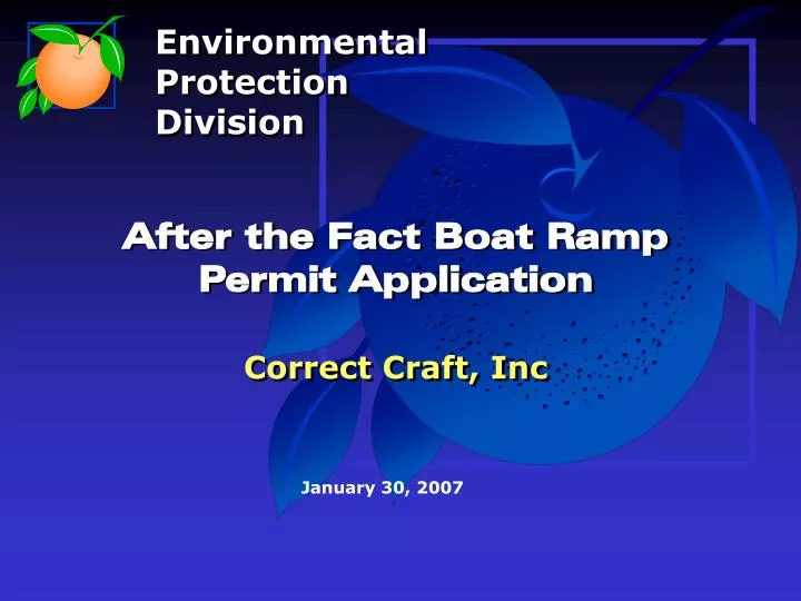 after the fact boat ramp permit application correct craft inc