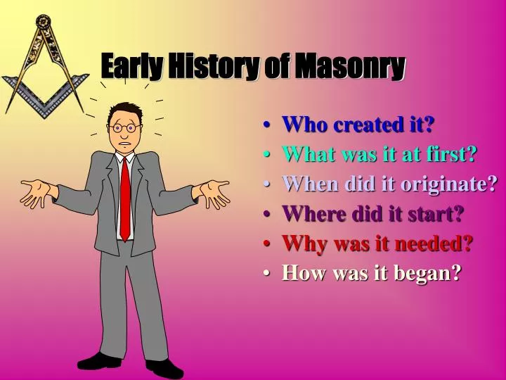 early history of masonry