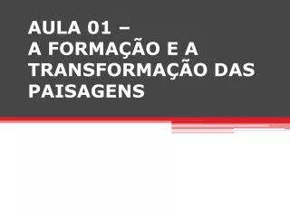 aula 01 a forma o e a transforma o das paisagens