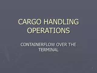CARGO HANDLING OPERATIONS