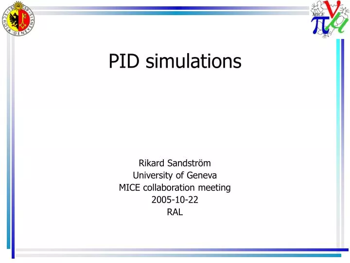 pid simulations