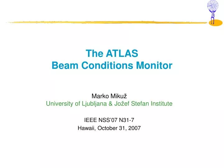 the atlas beam conditions monitor