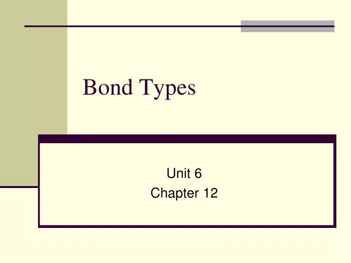 bond types