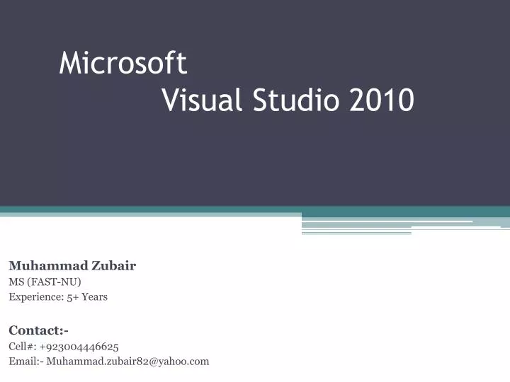 microsoft visual studio 2010